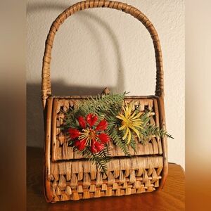 Vintage Purse Bamboo Fiber Handle 1950’s